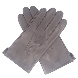 Mens Unlined Gloves in Lambskin - Dark Brown